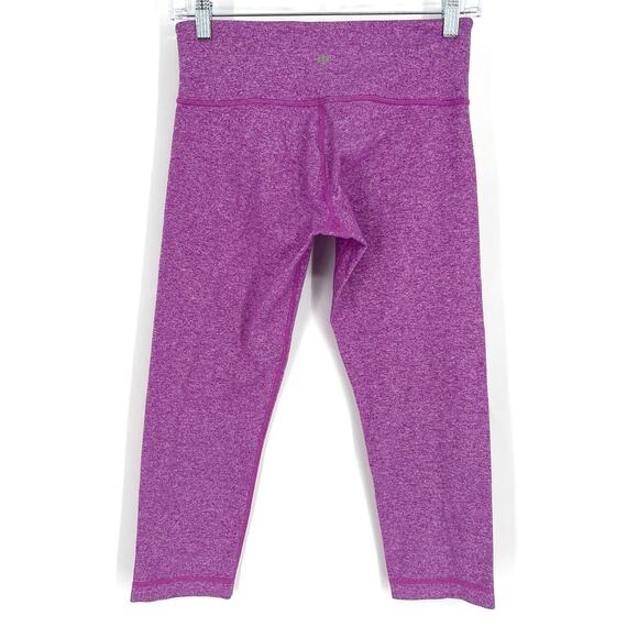 Lululemon Wunder Under Crop Leggings Heathered Pink Size 6 - Picture 2 of 9